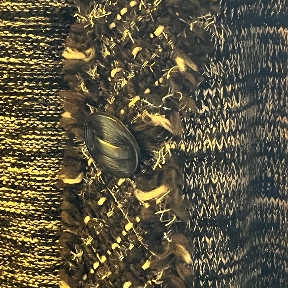 Tribal  black,white and silver sweater jacket - Picture 5 of 8